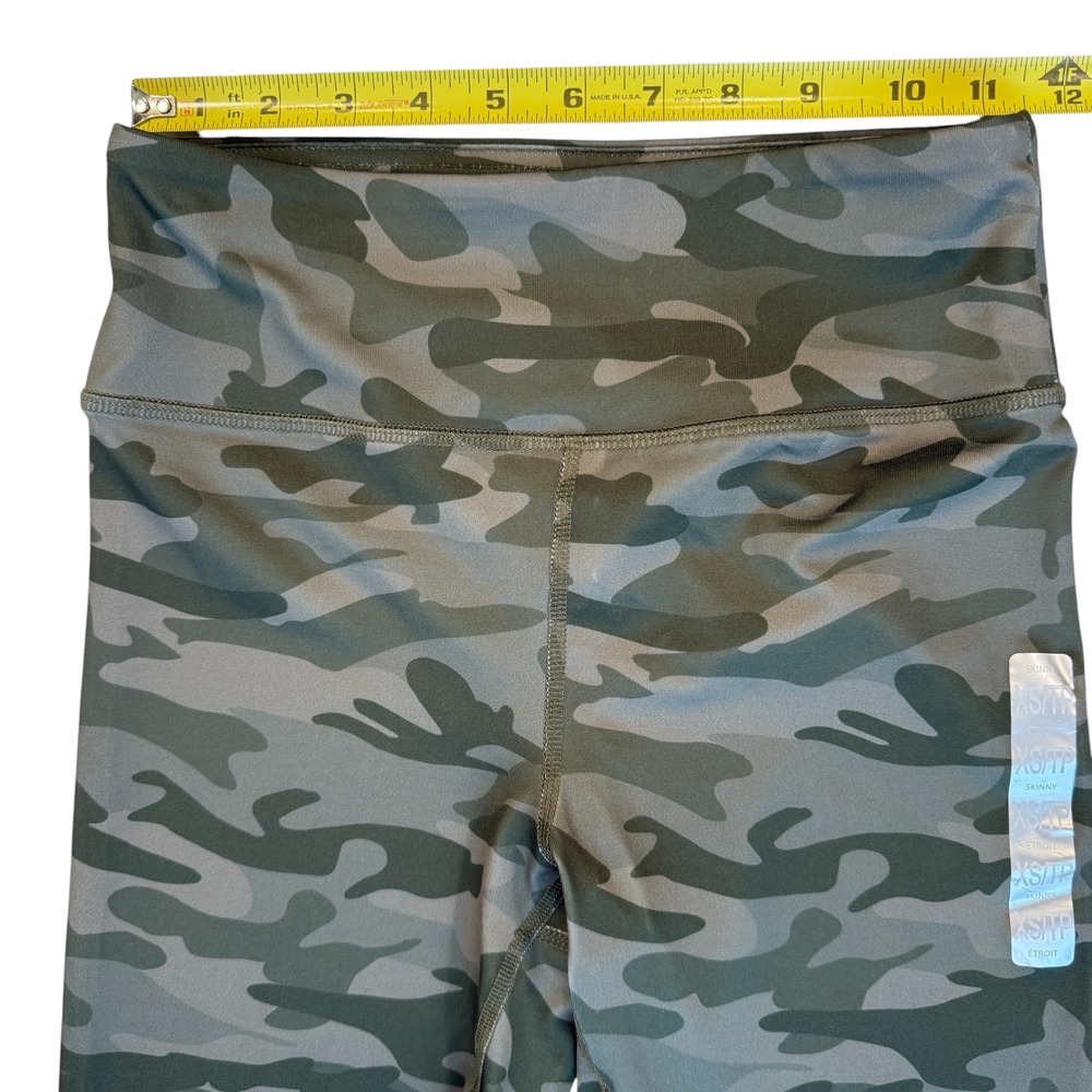 Forever 21 Green Camo Leggings Women XS High Rise Wicking Activewear Workout Gym - Picture 5 of 9